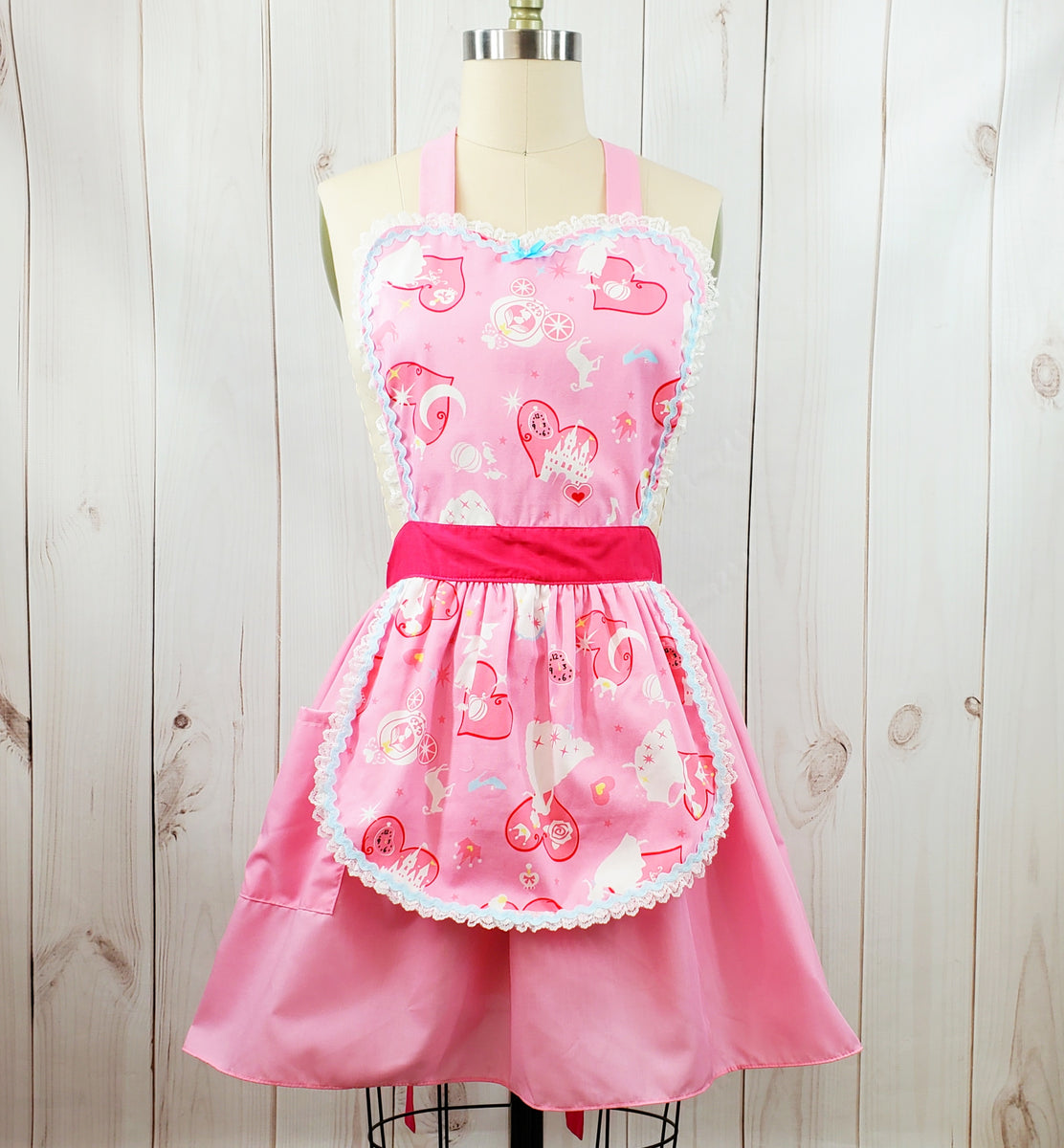 Cinderella Pink Apron with Hearts – LoverDovers