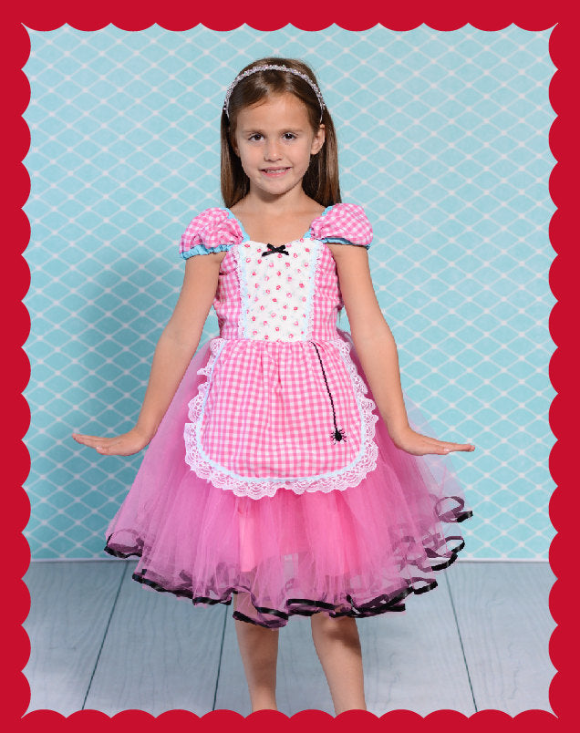 Little Miss Muffet dress- Little Miss Muffet tutu dress- Little Miss m –  Pink Toes & Hair Bows