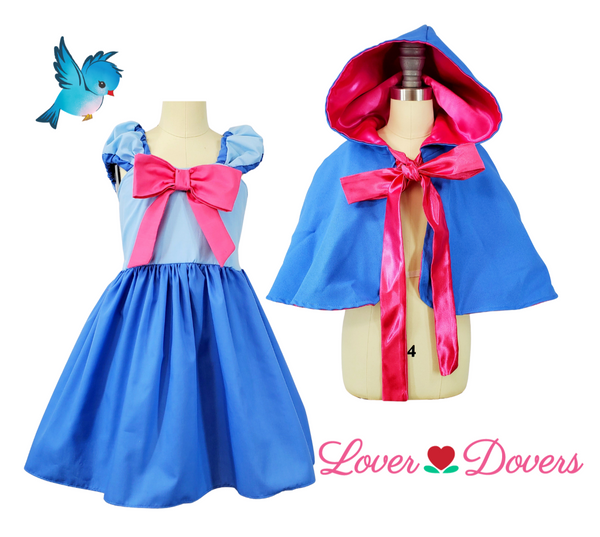 sachin and babi light blue dress Fairy Godmother Costume dress and Cape for Girls – LoverDovers