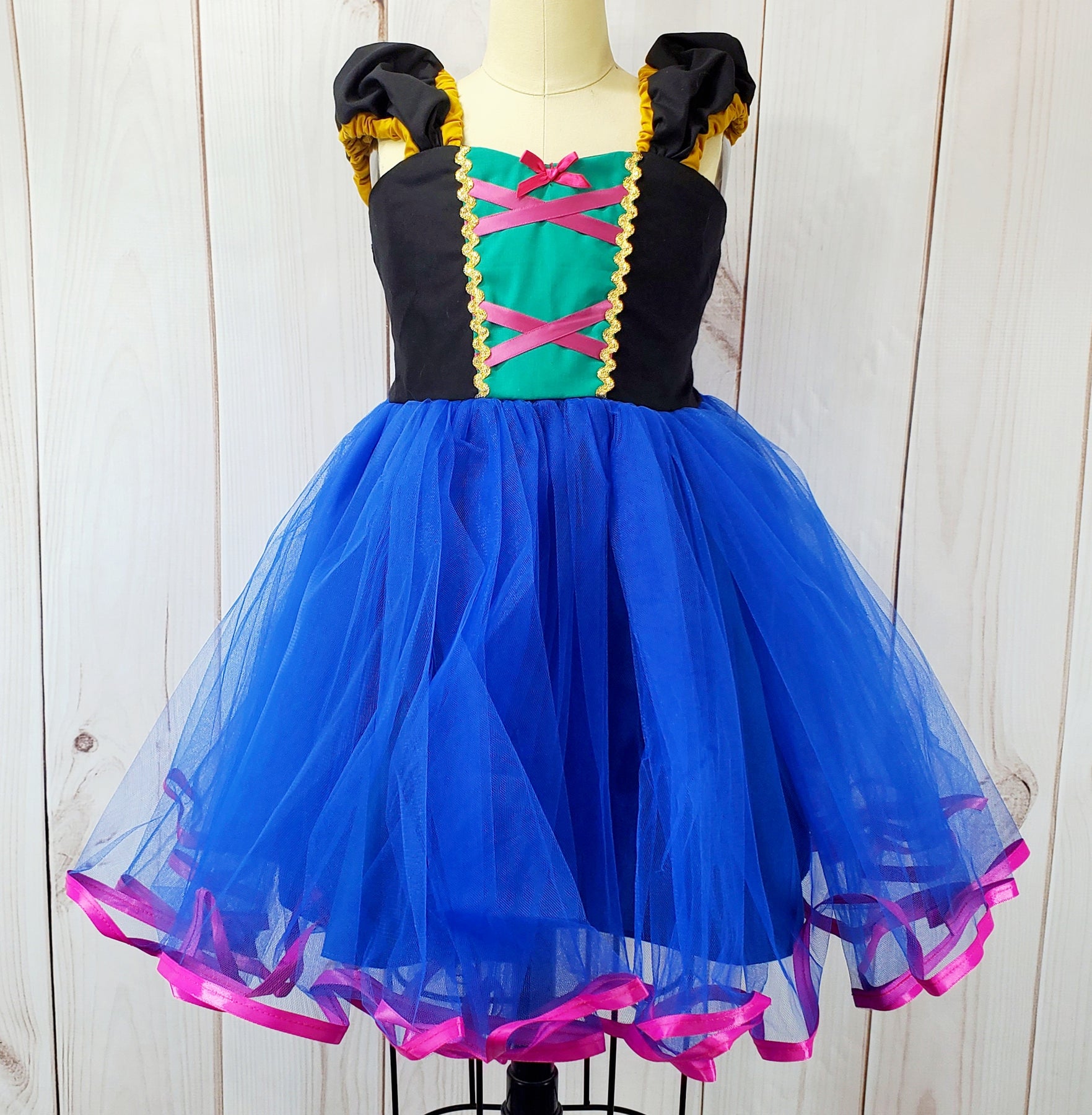 ANNA dress for girls with tutu LoverDovers ANNA dress for girls with tutu LoverDovers