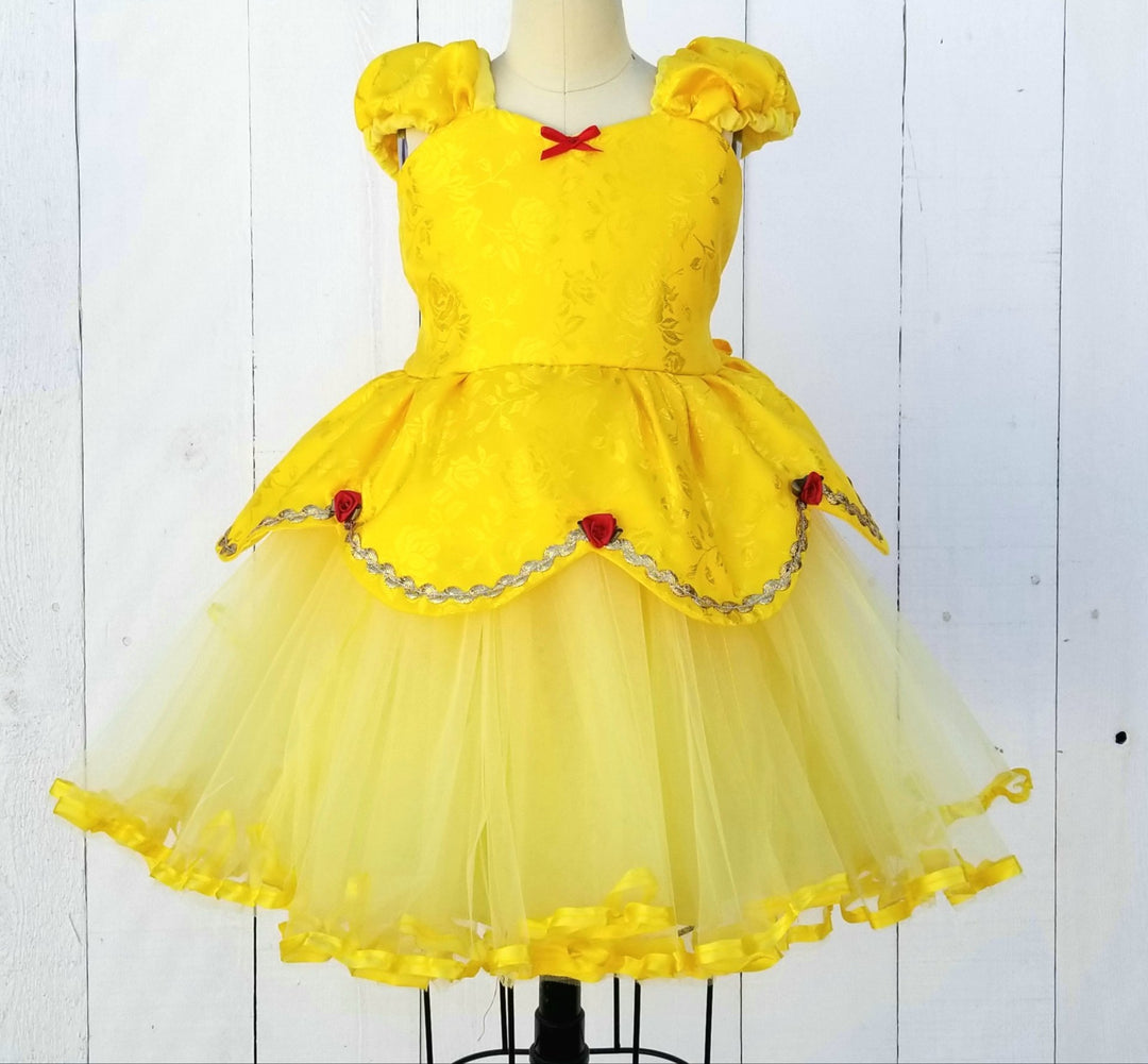 open lace back dress BELLE dress in satin Jacquard print and tutu – LoverDovers