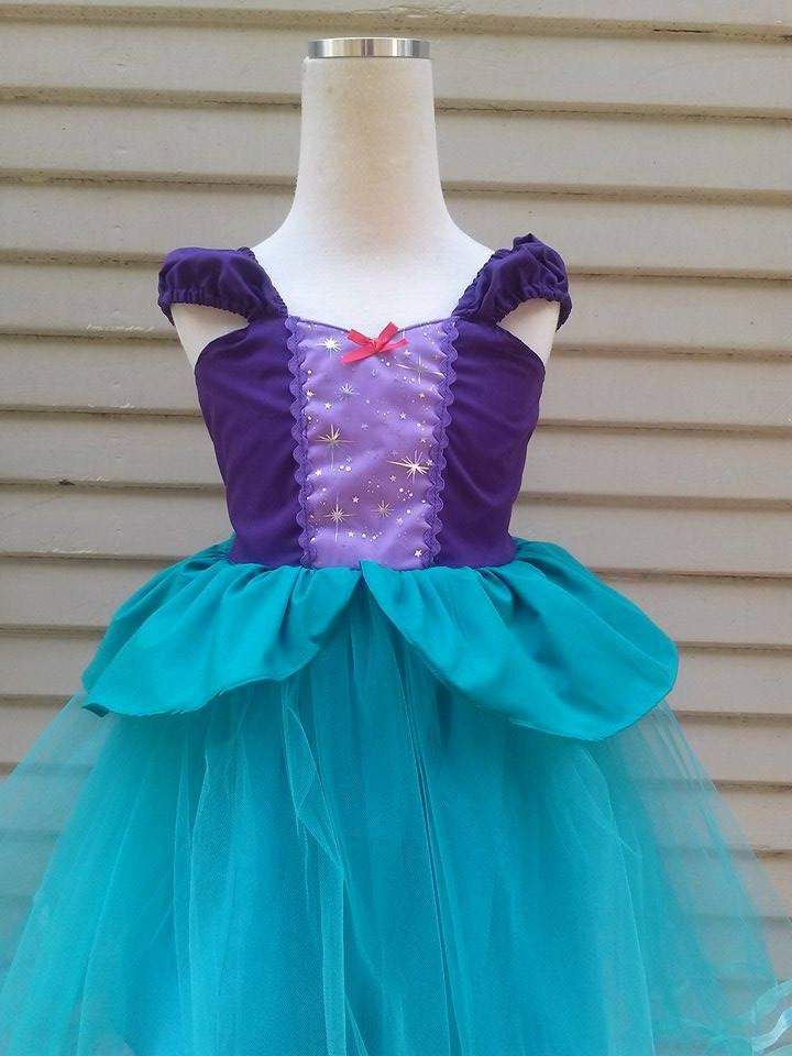 chinese dress ladies ARIEL dress with tutu in purple and teal – LoverDovers