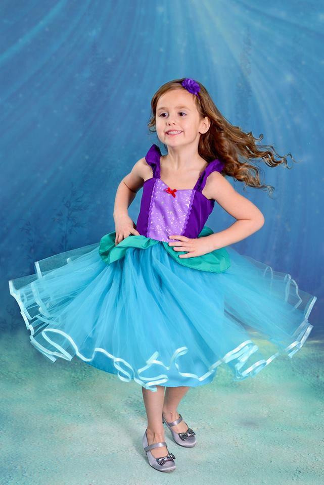 ARIEL dress with tutu in purple and teal ARIEL dress with tutu in purple and teal