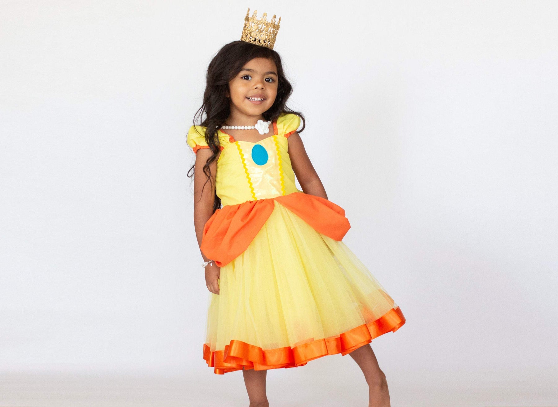 Super Mario Princess Daisy costume dress for girls – LoverDovers Super Mario Princess Daisy costume dress for girls – LoverDovers