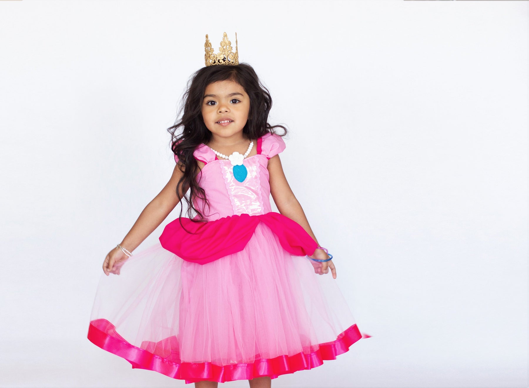 Super Mario Princess Peach costume dress for girls LoverDovers Super Mario Princess Peach costume dress for girls LoverDovers