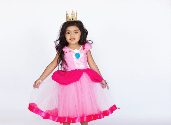 Acquista Peach Princess Dress for Girl Children Stage Performance