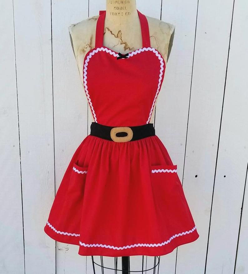 Christmas Santa Claus Apron for Women and Girls Christmas Santa Claus Apron for Women and Girls
