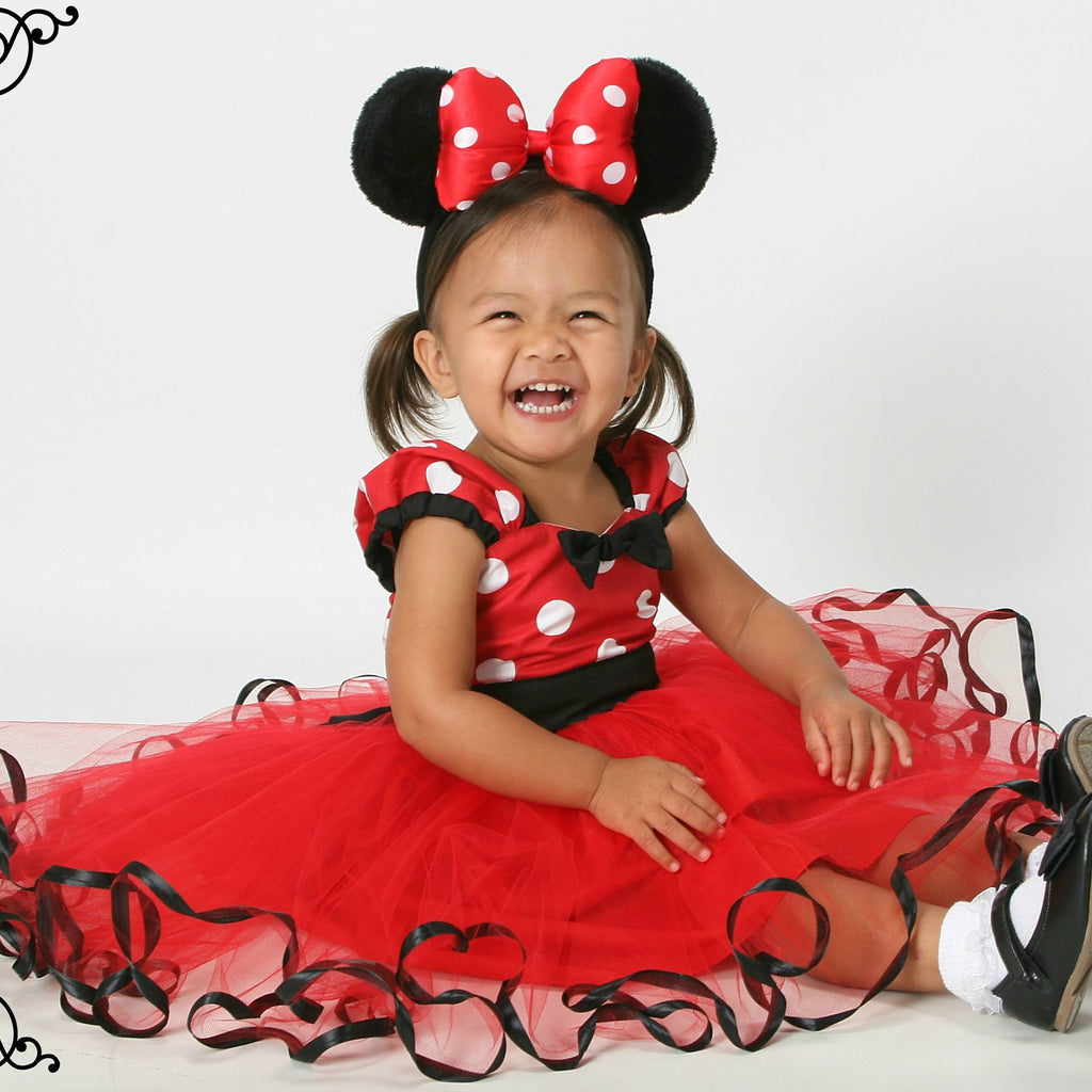 MINNIE MOUSE dress in Red with Black Trimming – LoverDovers