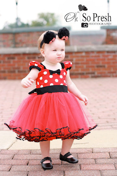MINNIE MOUSE dress in Red with Black Trimming – LoverDovers MINNIE MOUSE dress in Red with Black Trimming – LoverDovers