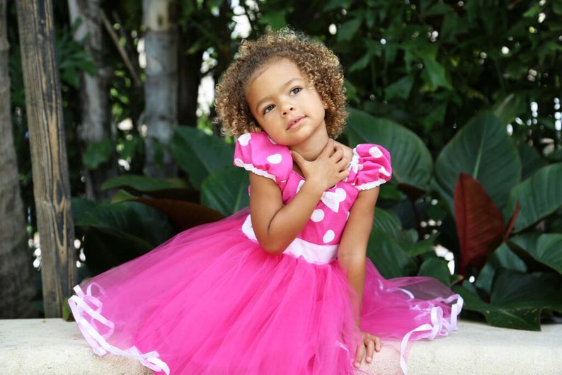 MINNIE MOUSE dress in Pink with White Trimming – LoverDovers MINNIE MOUSE dress in Pink with White Trimming – LoverDovers